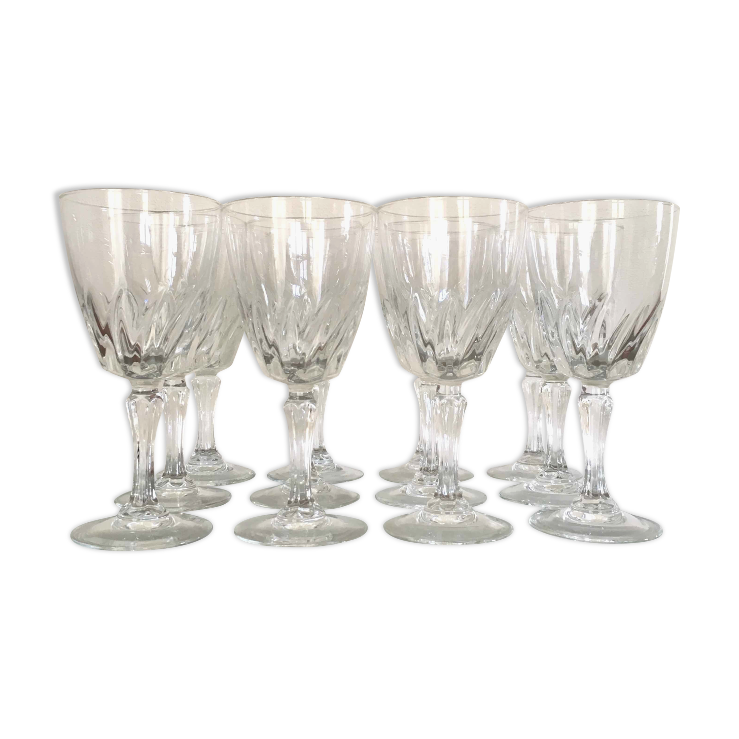 Set of 12 vintage wine glasses 1960