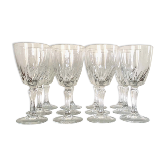Set of 12 vintage wine glasses 1960