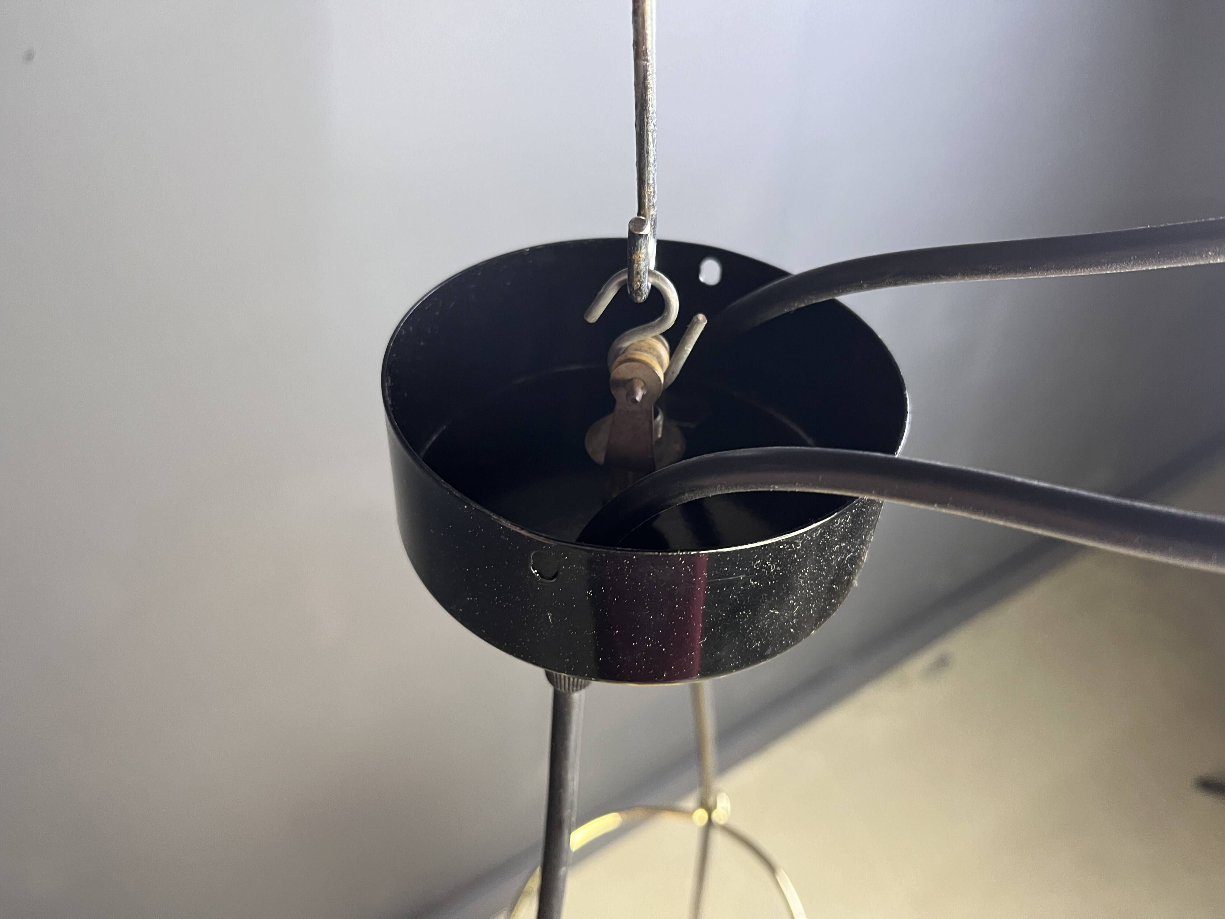 Vintage glass Italian pendant light,