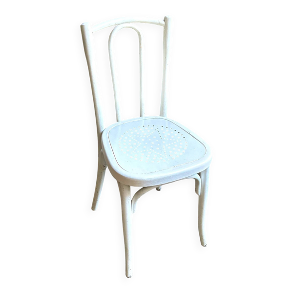 Chaise bistrot en hêtre blanc