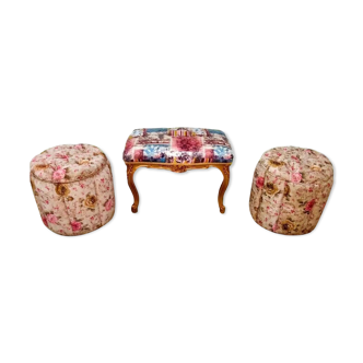 Bench with Louis XV style ottoman