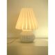 Mid-Century Modern Striped Milky-White "Fungo" Murano Glass Style Table Lam