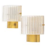 Carl Fagerlund  Lights Verre et Laiton pour Orrefors Suède 1960