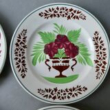 4 Sarreguemines flat plates from the 1900s