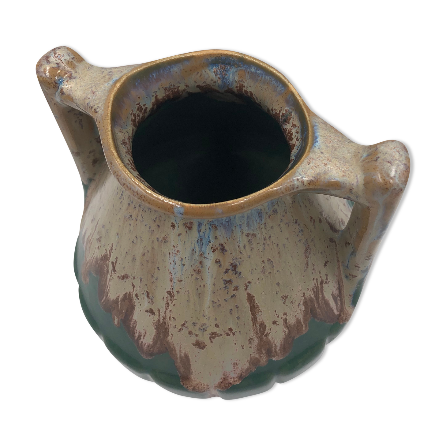 Vase style west Germany vintage glazed coulure