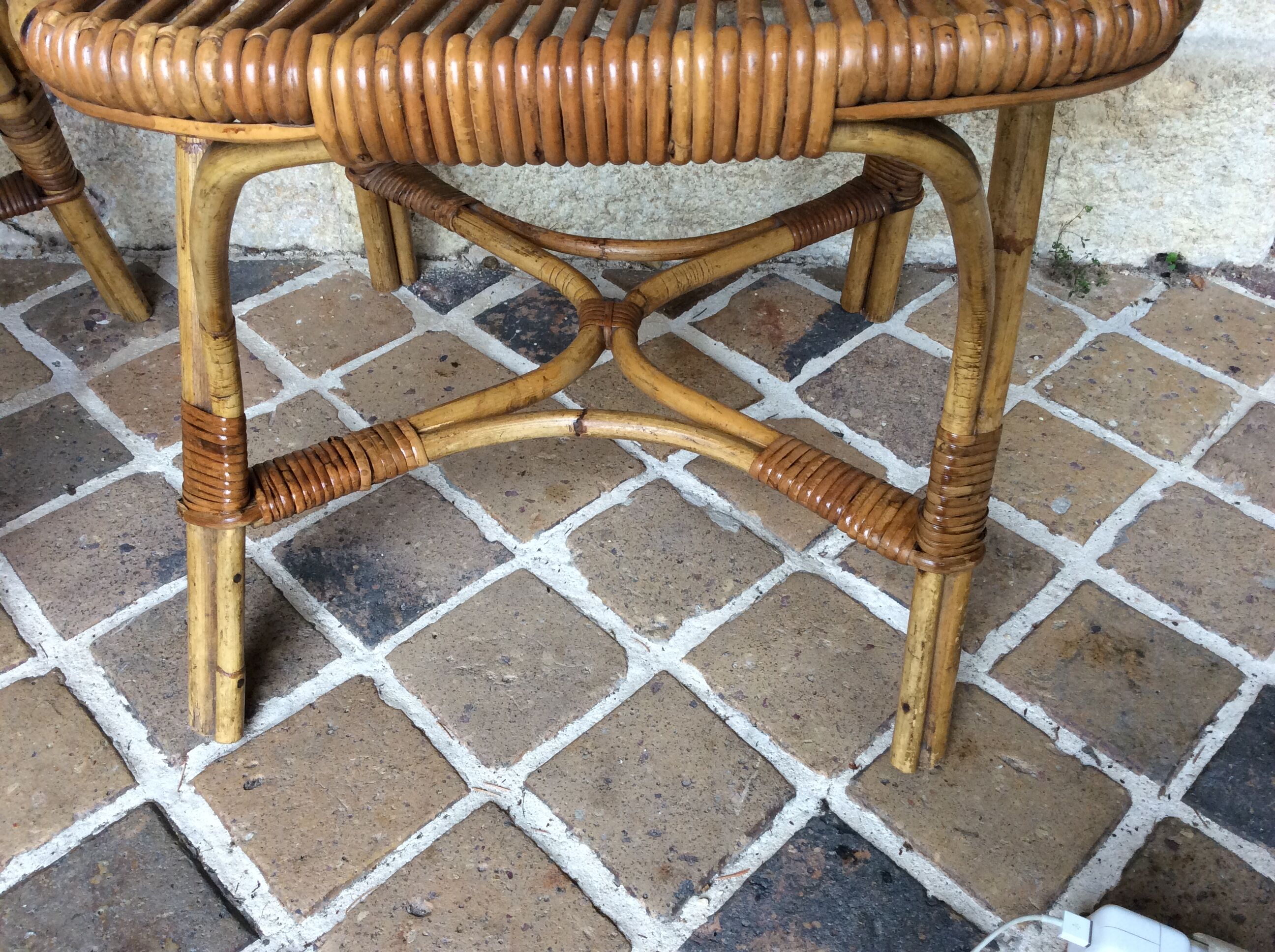 Pair of rattan chairs