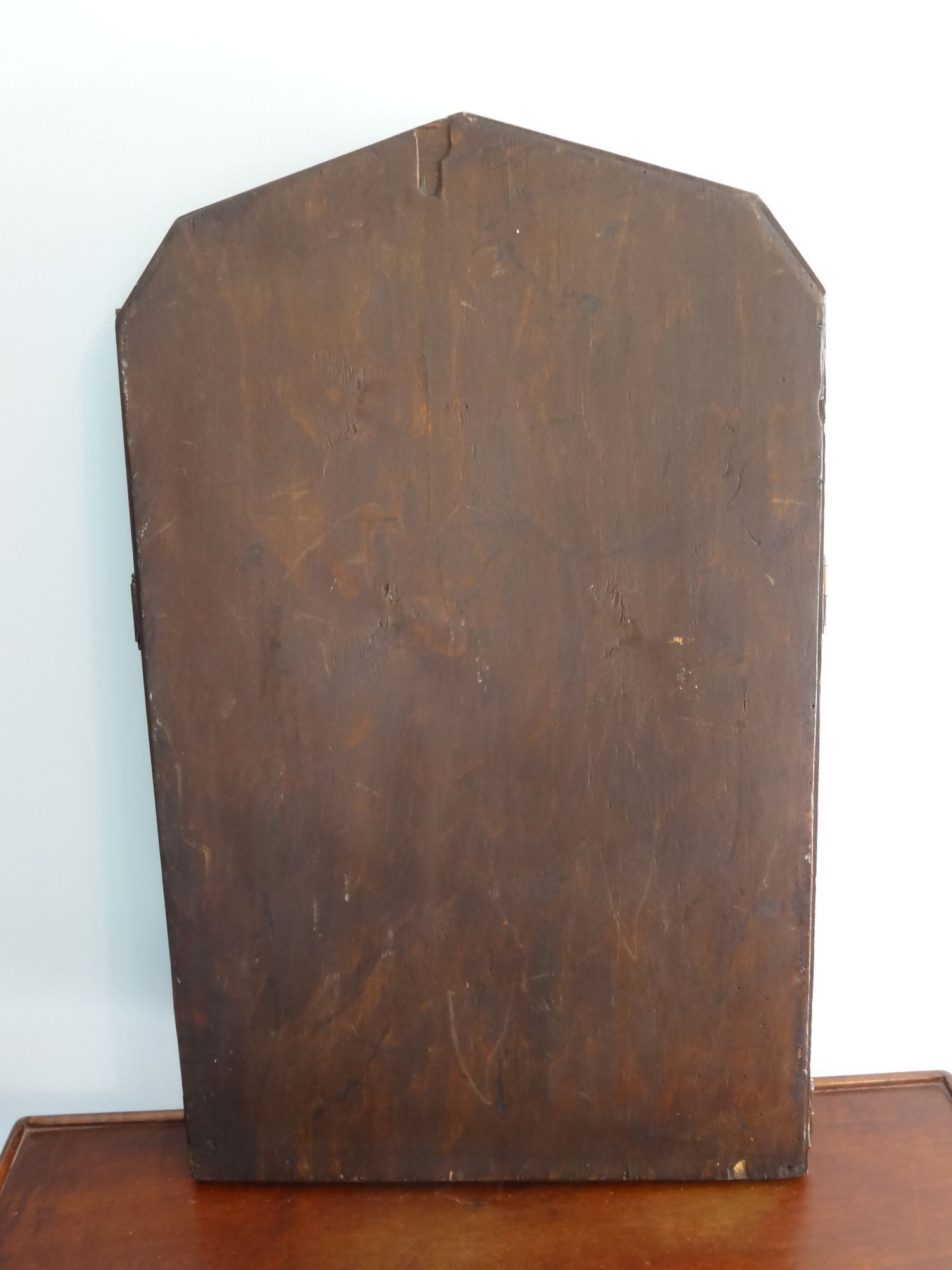 Triptych mirror 1900 with beveled mirrors, 88/42 x 68 cm