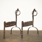 Hand-forged zoomorphic candle holders, Italy, 1950s, set of 2