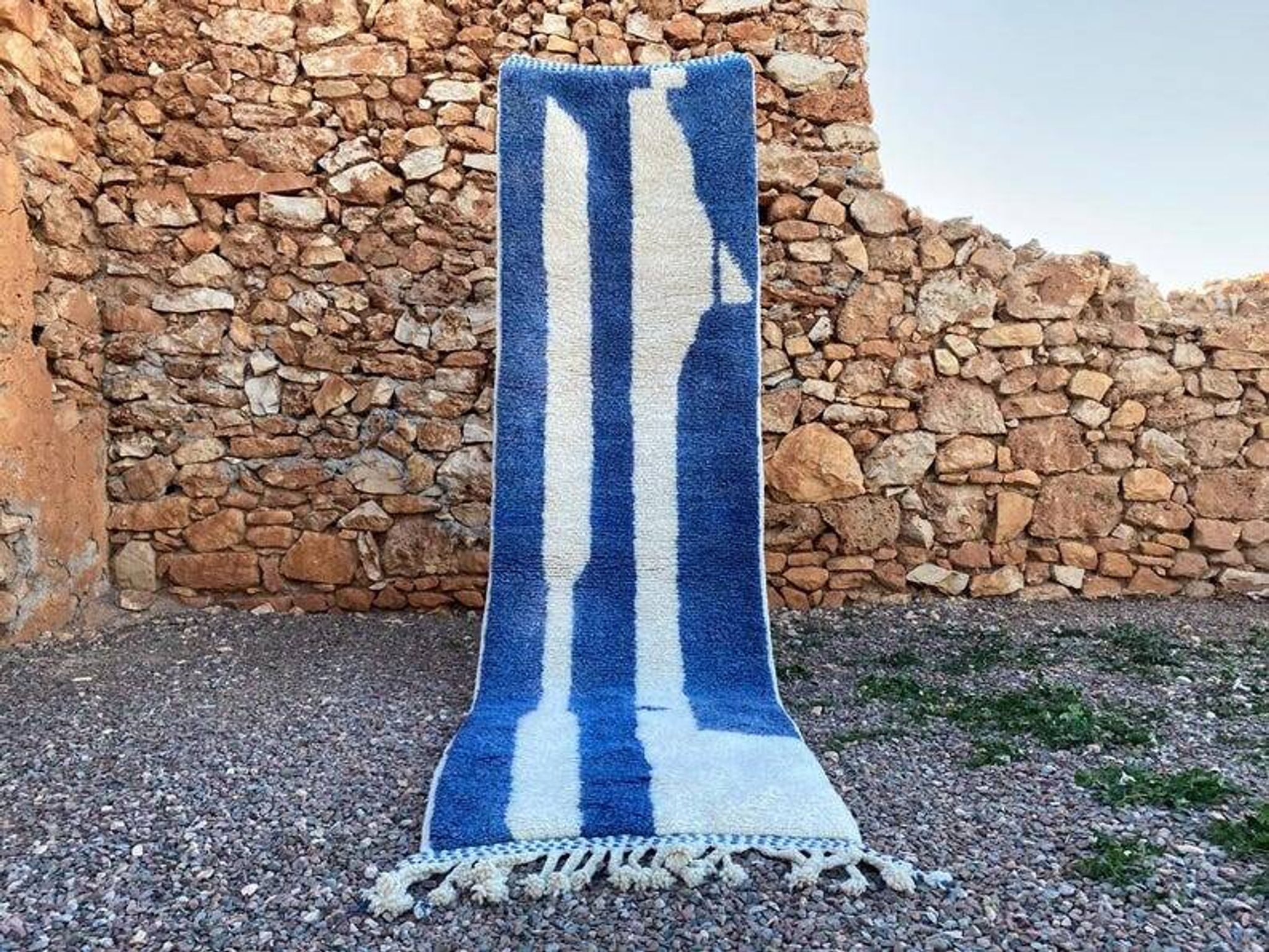 Handmade runner rug 300cm x 70cm