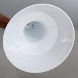 Industrial suspension in enamelled sheet metal anthracite gray 44cm XL 1960