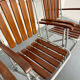 Vintage folding garden set table 4 chairs wood and metal 1960