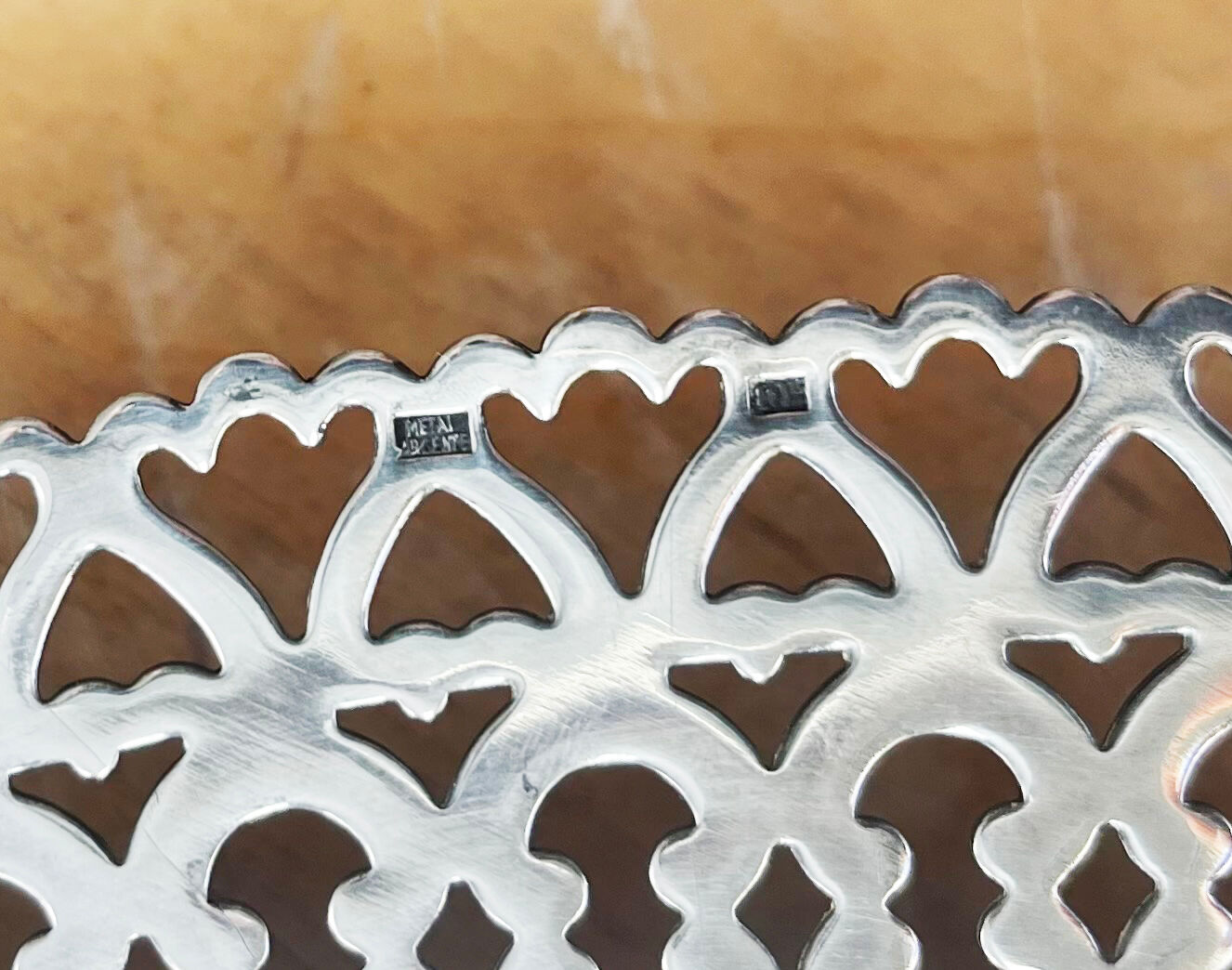 Silver-plated metal breadbasket 30s 40s
