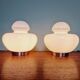 Space Age table lamp in white opaline, 1970s