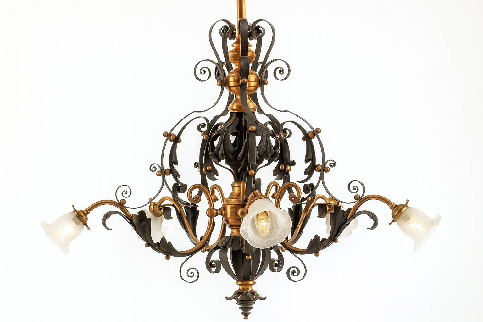 Vintage Iron Candlestick, 1910s