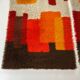 Ensemble de 2 tapis multicolores à poils hauts Rya par Desso, Pays-Bas, années 1970