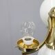 Art Deco brass chandelier with opaline glass, Czechoslovakia, 1930s
