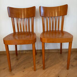 Pair of vintage bistro chairs, Netherlands, 1950s-60s