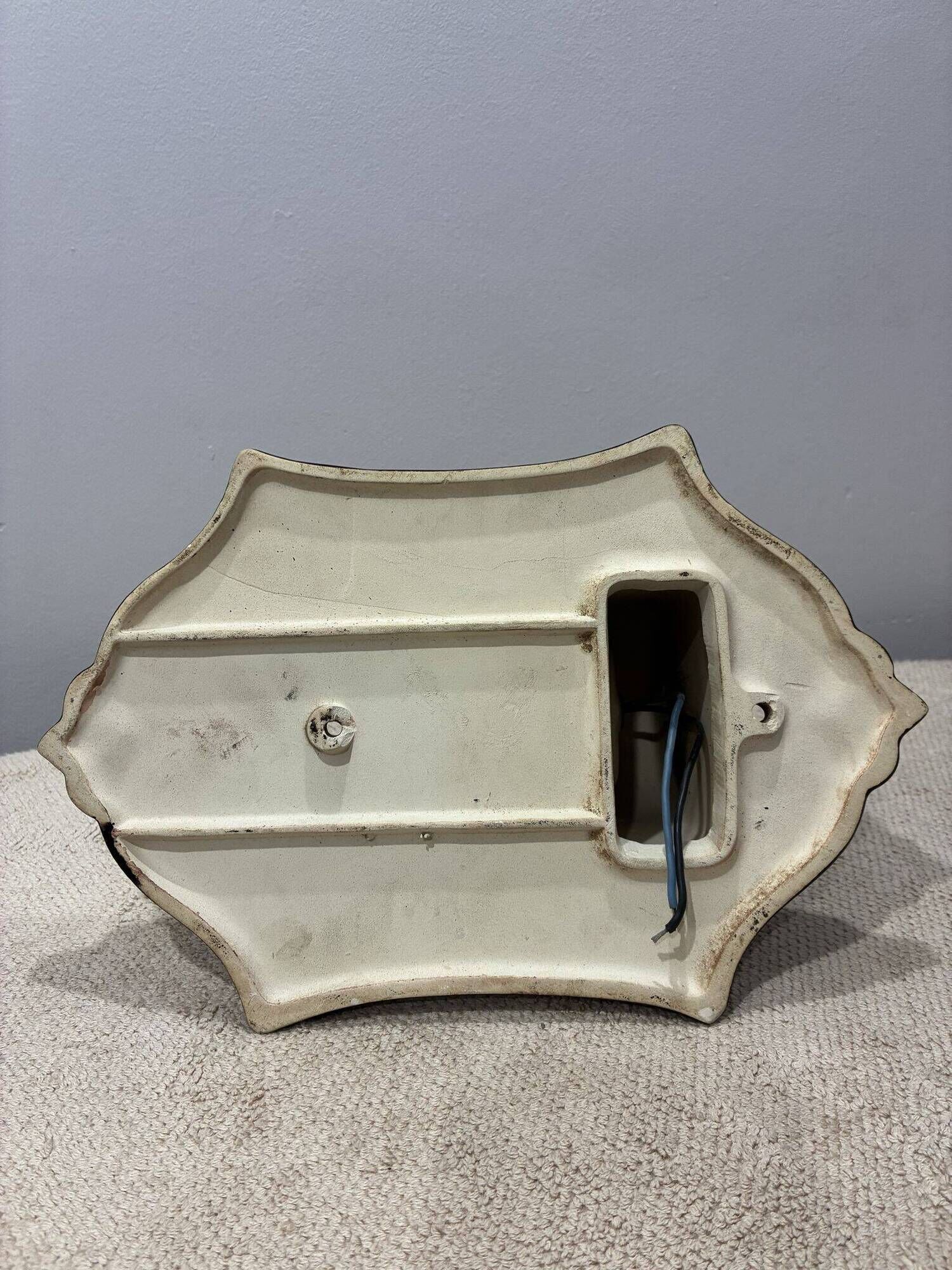 PAN Keramik ceramic wall or ceiling lamp, brown lava glaze, 1970s