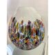 Contemporary murrine murano glass style with multicolored vase
