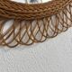 Vintage 1960 sun flower rattan wicker mirror - 68 x 58 cm