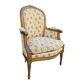 Bergère style Louis XVI en tissu fleuri