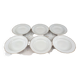 Set of 6 deep plates in fine porcelain from Bohemia with a gold rim.