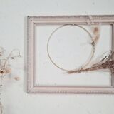 Old pink wooden frame