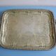 Ancien plateau thé métal argenté doré gilded silver-plated metal tea tray