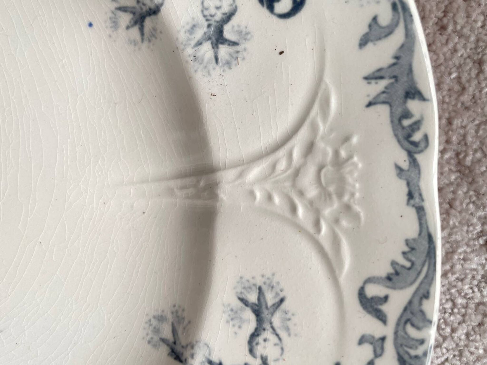6 Flat Plates Terre de Fer Longwy Model Lorrain