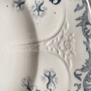 6 Flat Plates Terre de Fer Longwy Model Lorrain