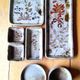Set of stoneware dishes by Chantal and Thierry Robert