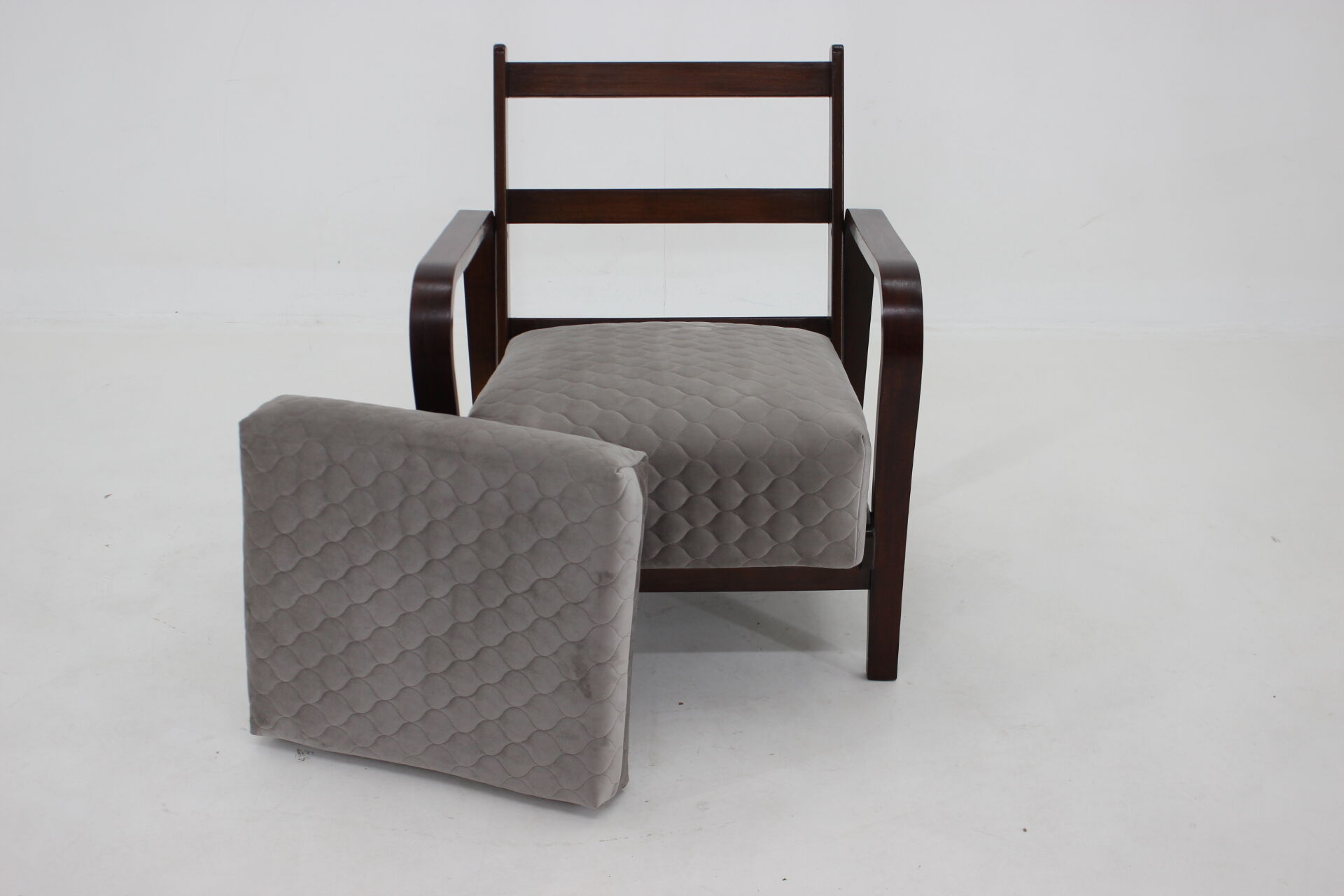 1940s Art Deco Armchair, Czechoslovakia