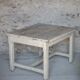 Antique wooden table, wheeled side table, kitchen table, interior decoration