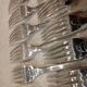 11 silver plated dessert forks, Francia goldsmith, single-flat, 18.9cm