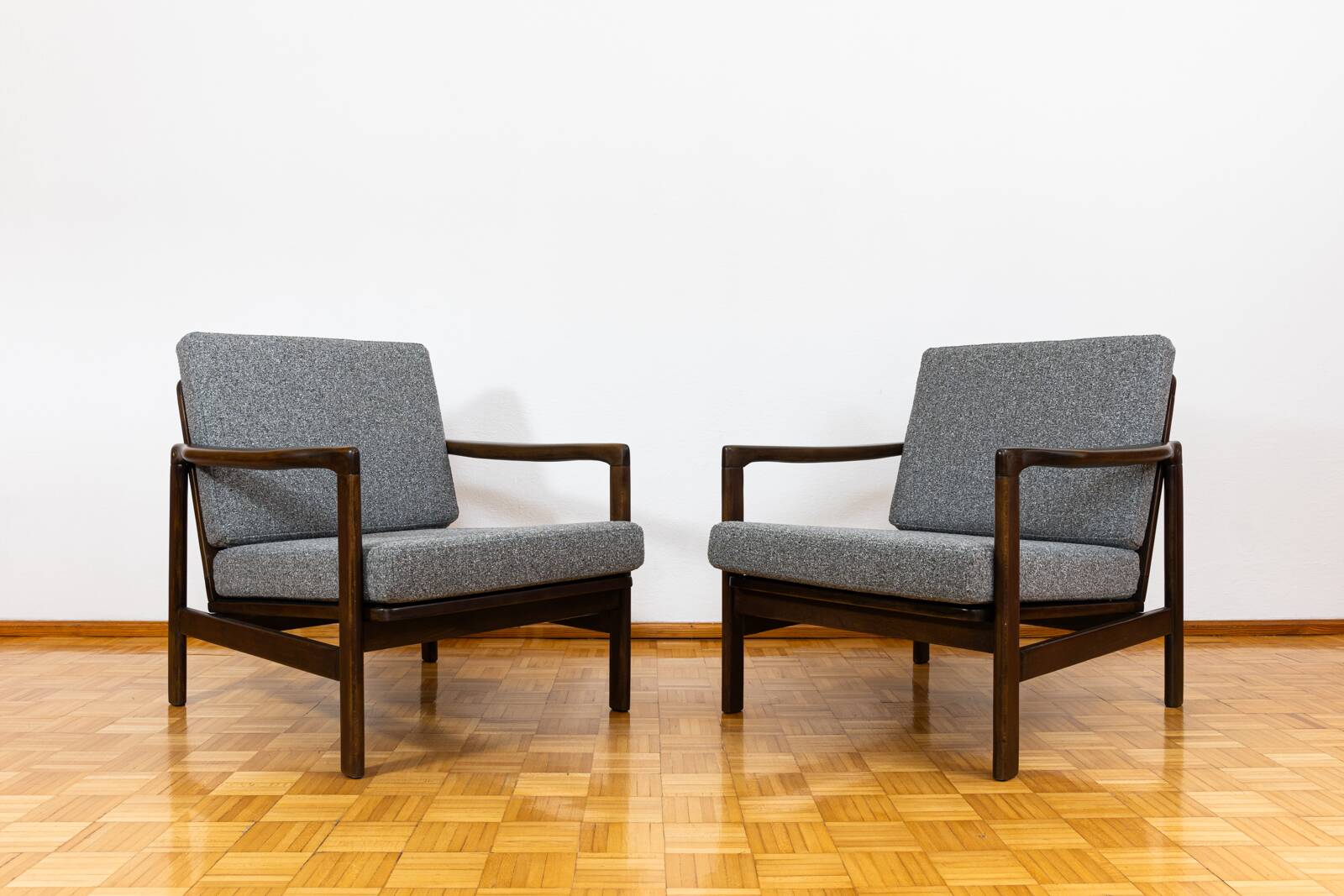 Pair of mid century armchairs "b7522 " by zenon bączyk, poland, 1960's