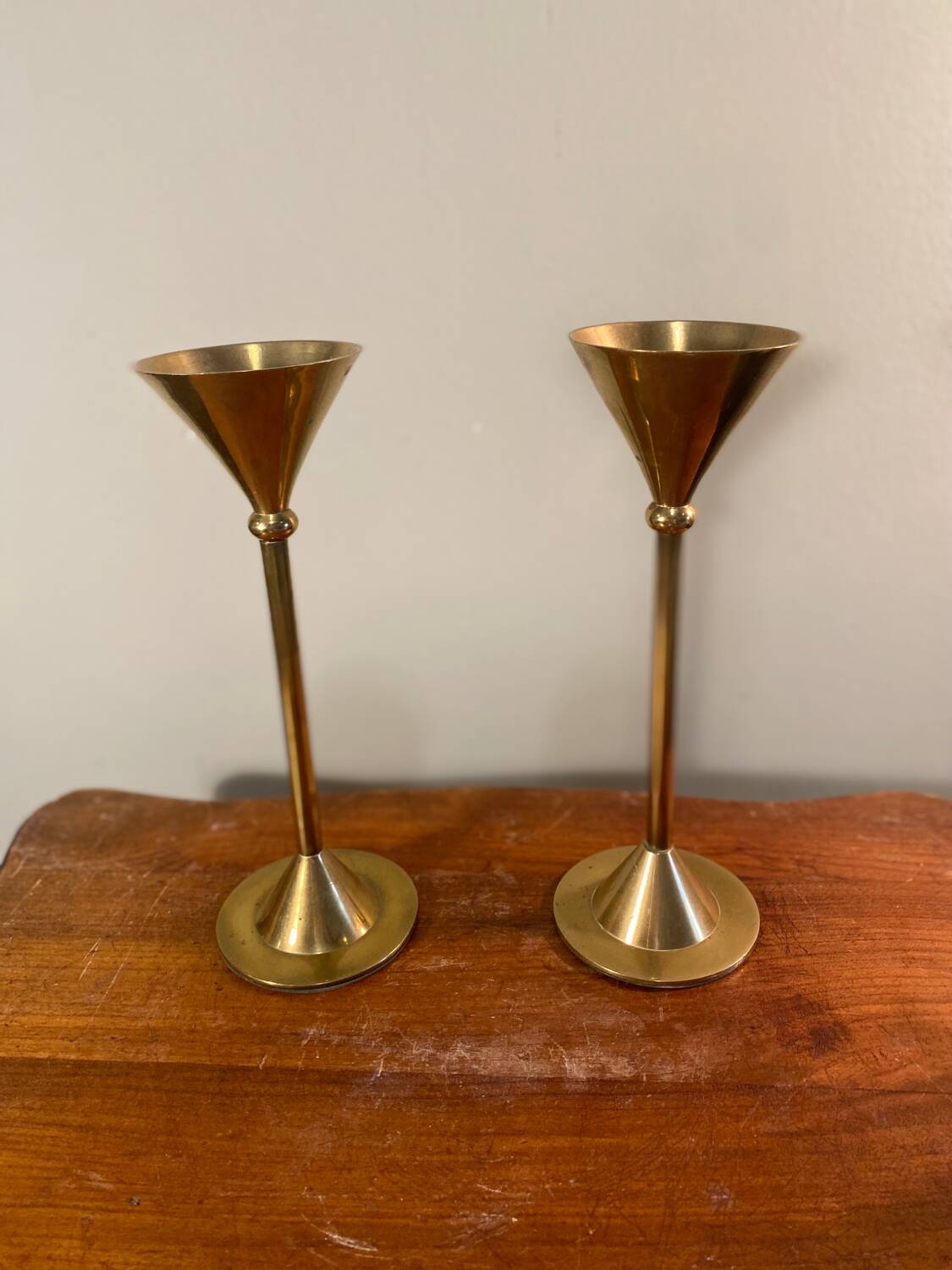 Pair of golden candlesticks