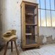 19th-century English pine display cabinet