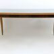 Beech and Maple Dining Table with a Patterned Blue Glass Top, Italy