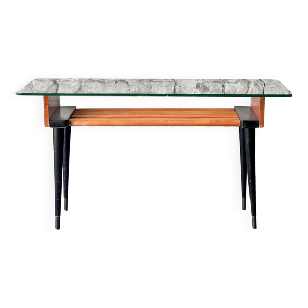 Table d'appoint en bois et verre — Beyit