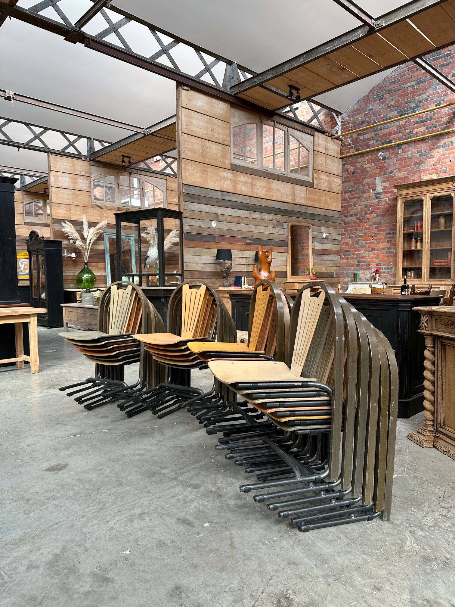 Set of 24 Baumann chairs from the 80s