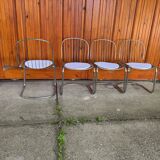 Italian dining chairs style Gastone Rinaldi, 1970s, set of 4