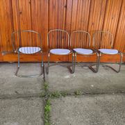 Italian dining chairs style Gastone Rinaldi, 1970s, set of 4