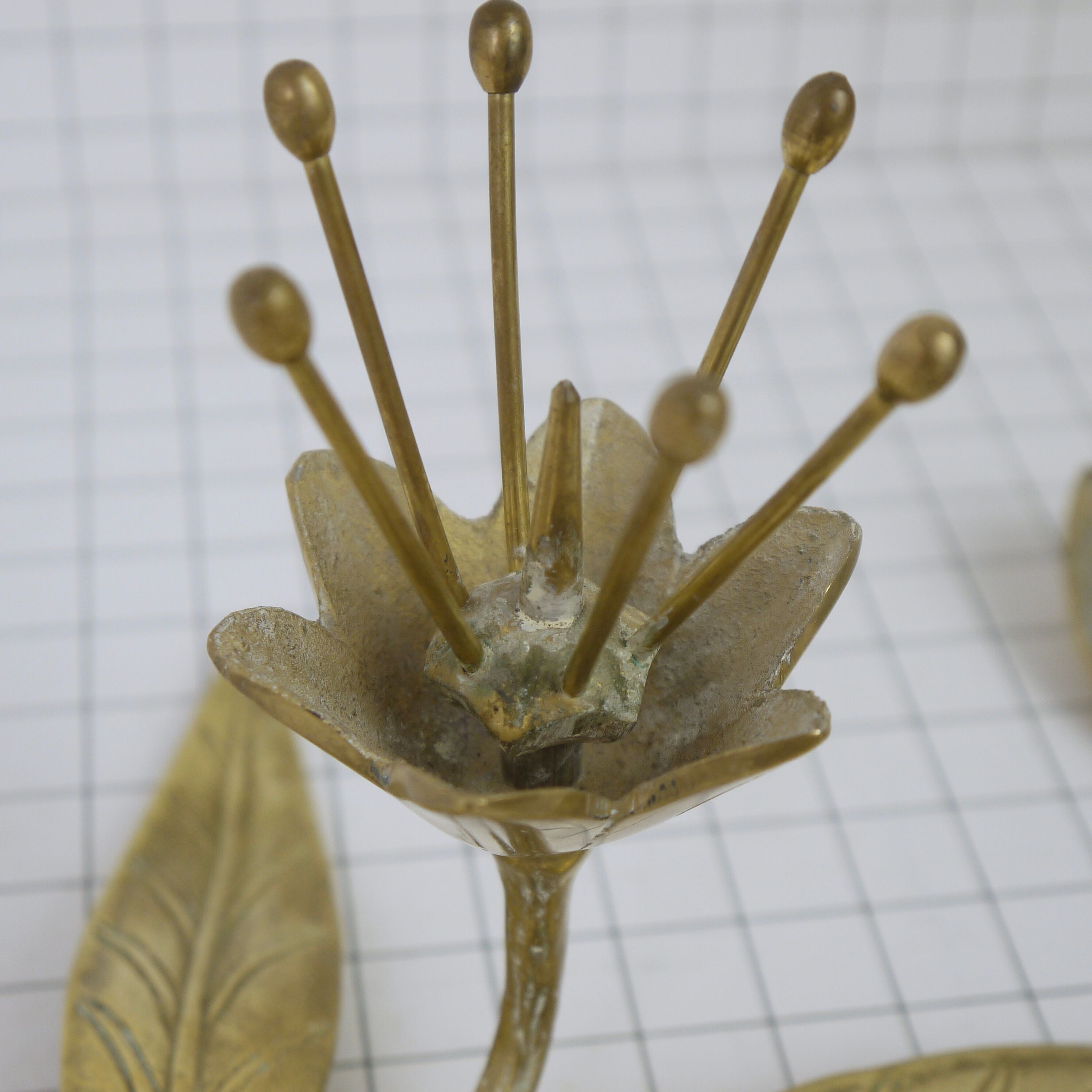 Flower brass ashtray