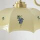 Vintage beige glass wall lamp redesign kitchen gooseneck brass light 1950's