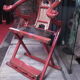 Fauteuil Japonnais laquage rouge du XIXème