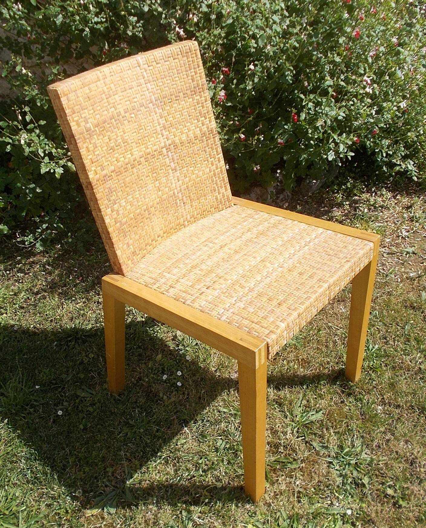 wicker wooden chair