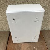 Former white metal pharmacy wardrobe vintage mirror