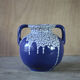 Vase signed Léon Pointu, ceramic vase with a glazed snake skin effect.