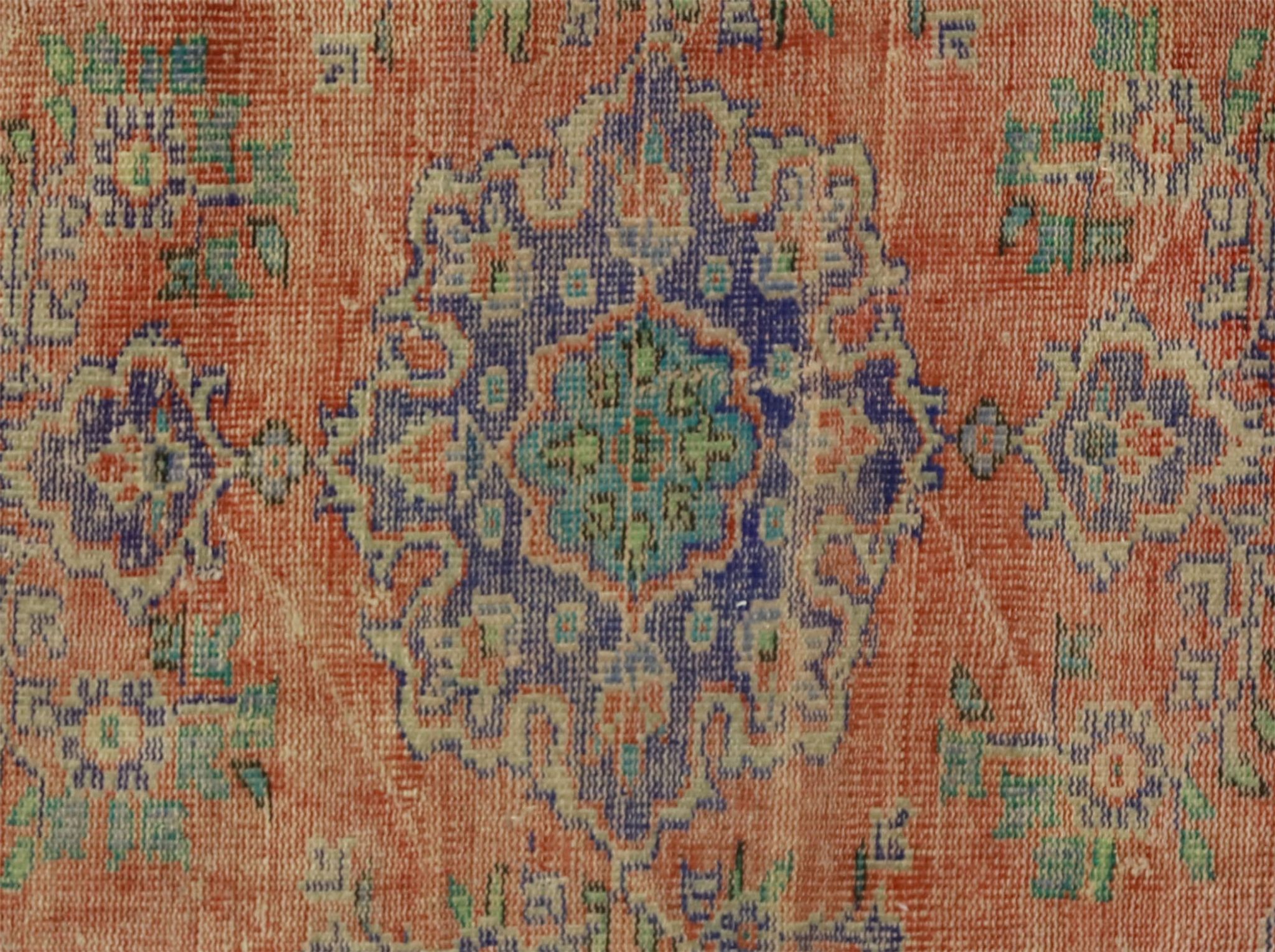 Anatolian handmade vintage rug 221 cm x 157 cm