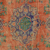 Anatolian handmade vintage rug 221 cm x 157 cm